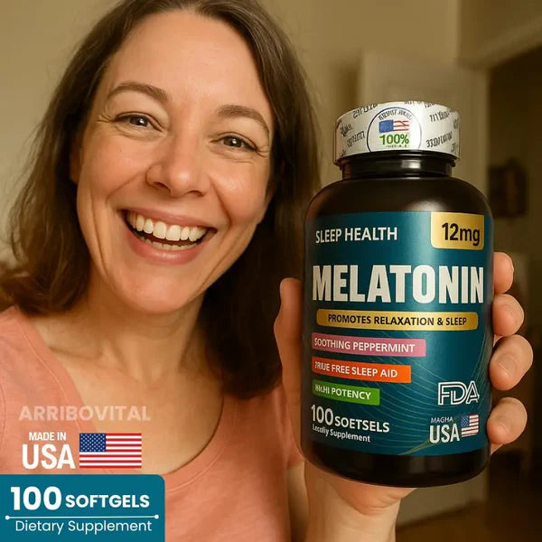 DESFRUTE DE UN SUEÑO PROFUNDO 🌙 Y REPARADOR CON - MELATONINA SOFGEL 100 CAPS 🍃