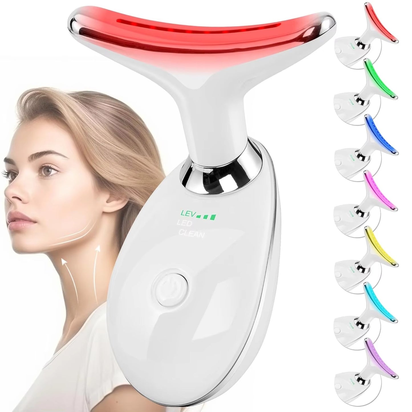 🥰🤩 Piel más firme y joven en pocas semanas - Masajeador Facial Con Luz LED 🌟😏